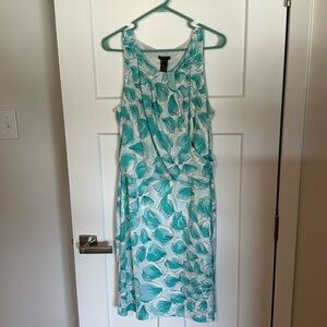 Ann Taylor Factory dress. White and different shades of teal. Women’s XL. NWT